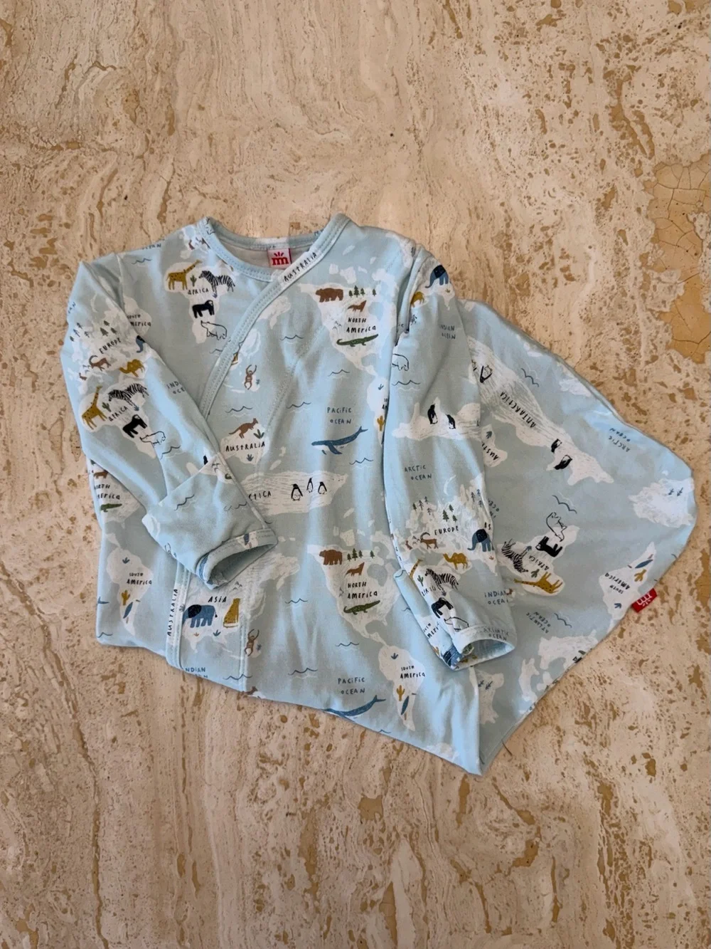 Magnetic Me Light Blue Animal & Map Print Sleep Sack